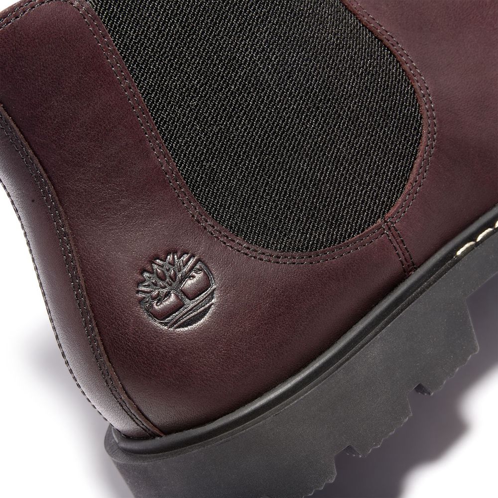 Botas Chelsea Masculino - Timberland Belanger Ek+ Couro - UQNCI7584 - Bordeaux